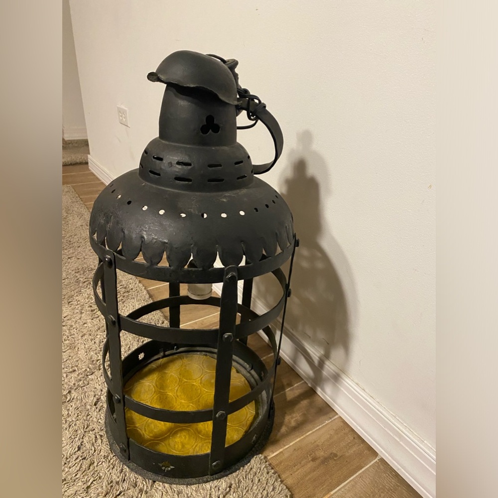 1934 custom made cast iron lanterns. I have 3 of them. No glass.all 3 for $500